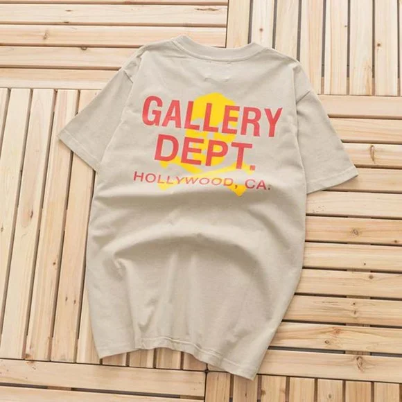 Gallery Dept.Skull And Crossbones-Print Distressed Short Sleeve Cream